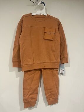 Cat & Jack Kids Two-Piece Sweatshirt and Jogger Set - Rust